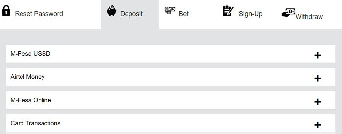 Betway Payment Options
