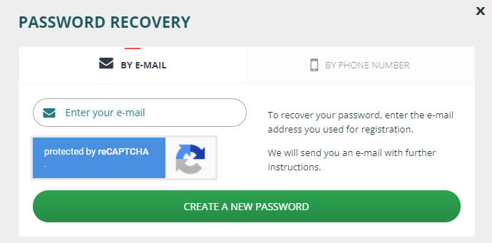 22bet password reset