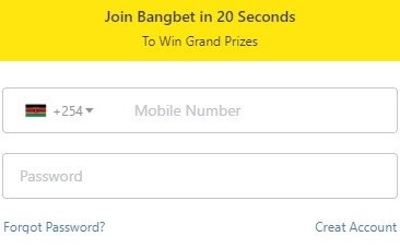 BangBet Login On Website