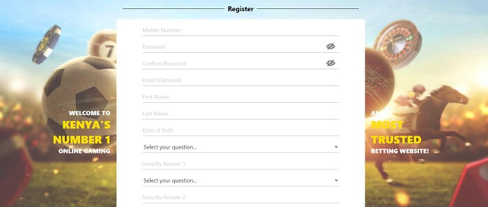 Register at Dafabet Kenya
