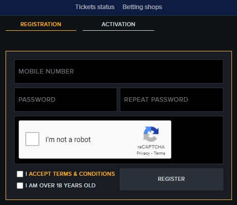 MozzartBet Mobile Registration