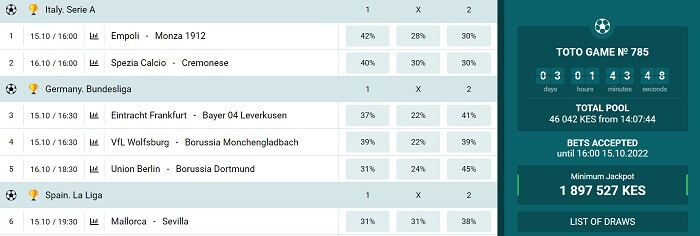 22Bet Jackpot Predictions