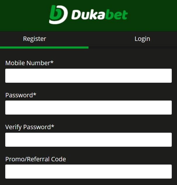 Dukabet Registration Form