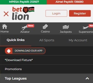 Download Button BetLion