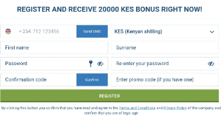 1xbet registration form